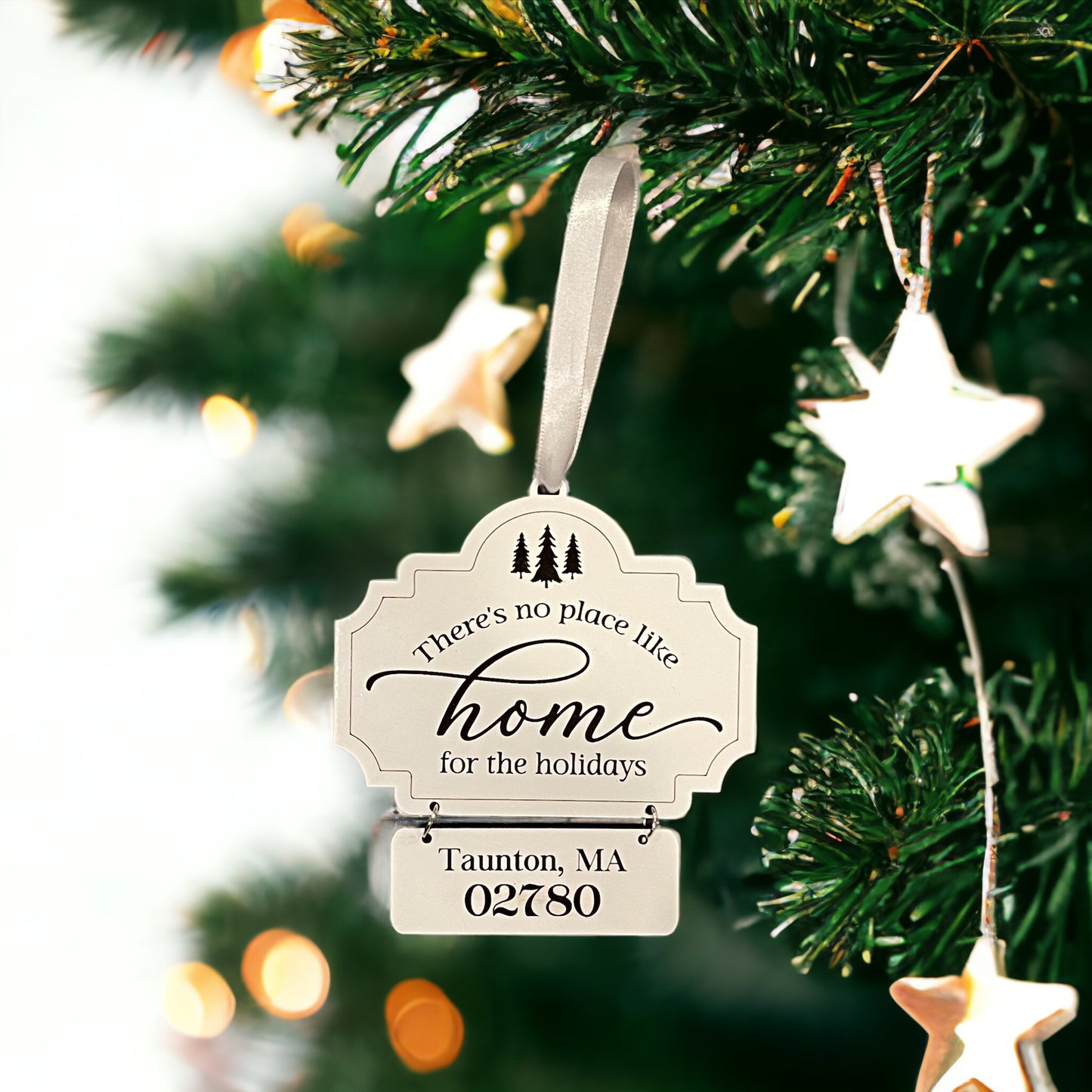 There's No Place Like Home For The Holidays Zip Code Ornament