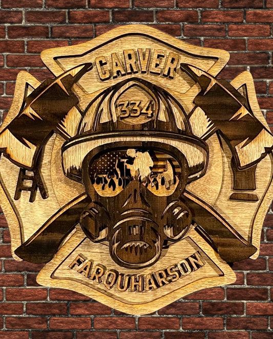 Personalized Firefighter Wall Hanging