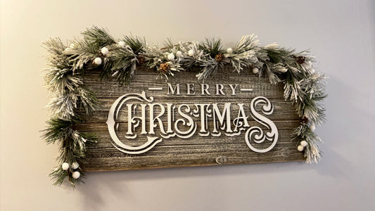 Merry Christmas Planked Sign