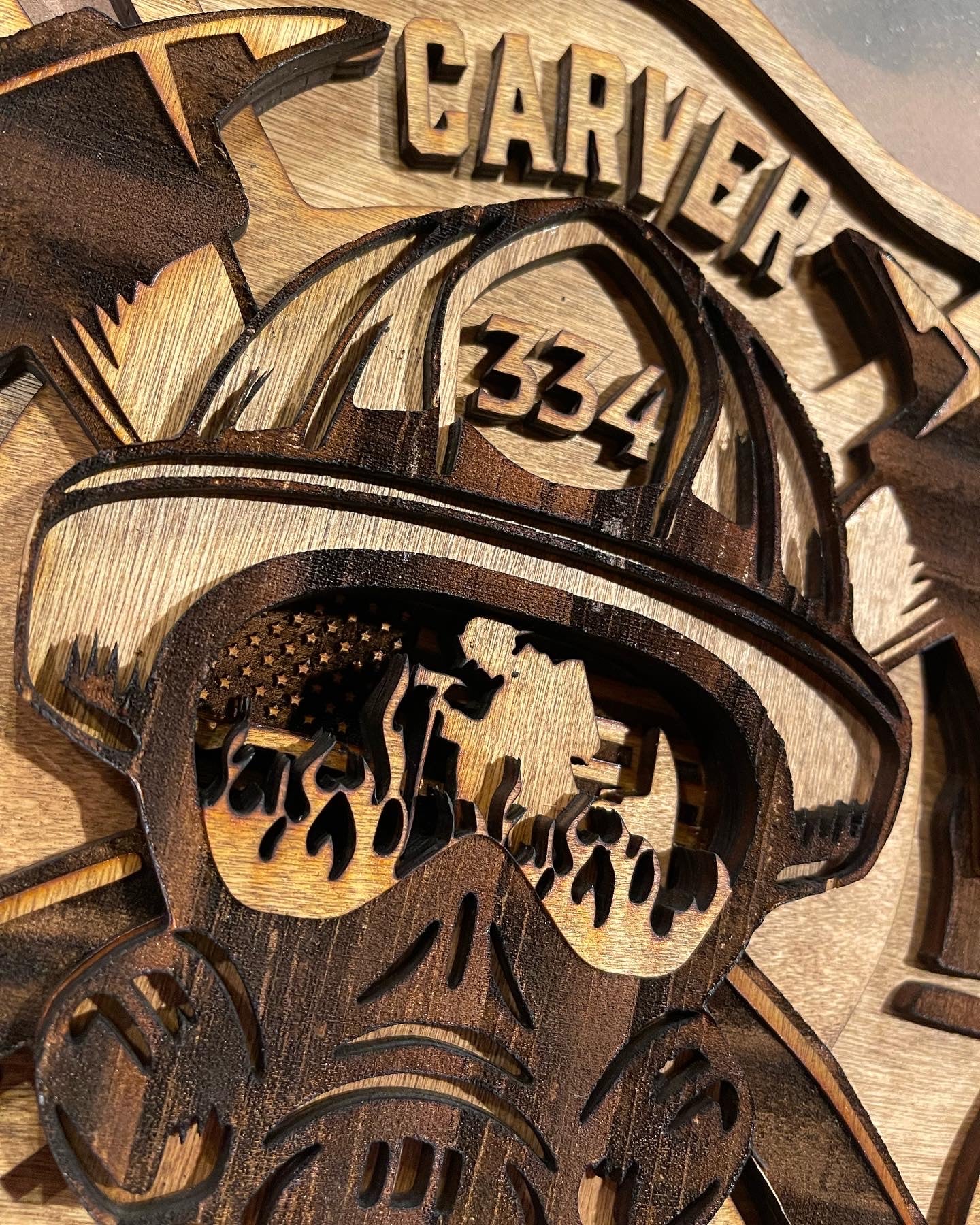 Personalized Firefighter Wall Hanging