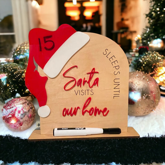 Sleeps Until Santa Visits Our Home Sign