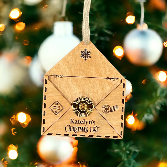 Letter to Santa Envelope Ornament