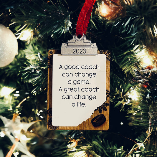 Coach Appreciation Clipboard Ornament